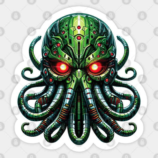 Biomech Cthulhu Overlord S01 D25 Sticker by Houerd